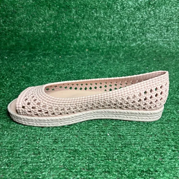 MELISSA × Jason Wu Camilla Pink Woven Open Toe Vegan Flats Size 10