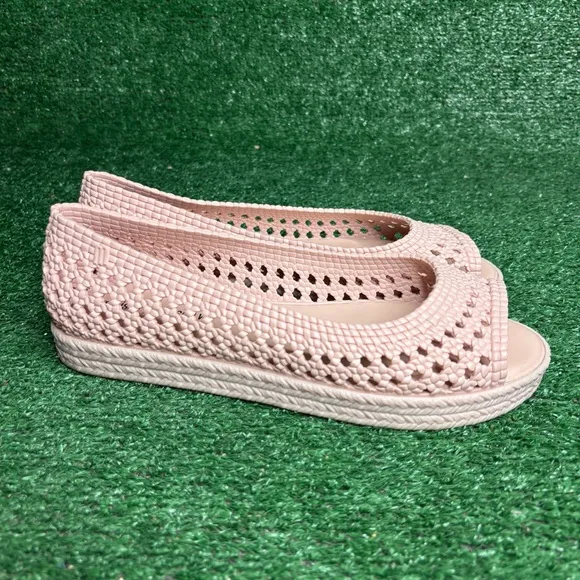 MELISSA × Jason Wu Camilla Pink Woven Open Toe Vegan Flats Size 10