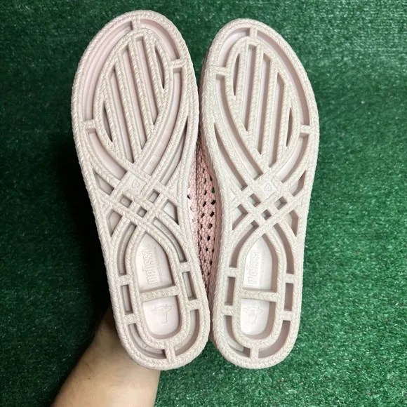 MELISSA × Jason Wu Camilla Pink Woven Open Toe Vegan Flats Size 10