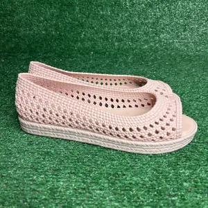 MELISSA × Jason Wu Camilla Pink Woven Open Toe Vegan Flats Size 10