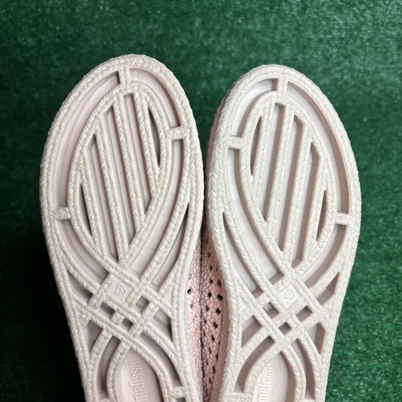 MELISSA × Jason Wu Camilla Pink Woven Open Toe Vegan Flats Size 10