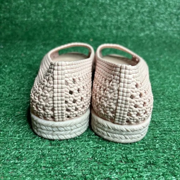 MELISSA × Jason Wu Camilla Pink Woven Open Toe Vegan Flats Size 10