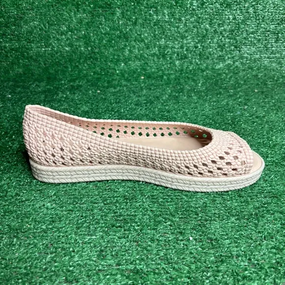 MELISSA × Jason Wu Camilla Pink Woven Open Toe Vegan Flats Size 10
