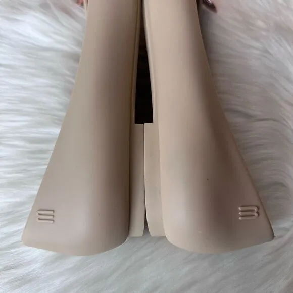 Melissa Women's Doll Rose Gold Butterfly Ballet Flats Nude Size 8