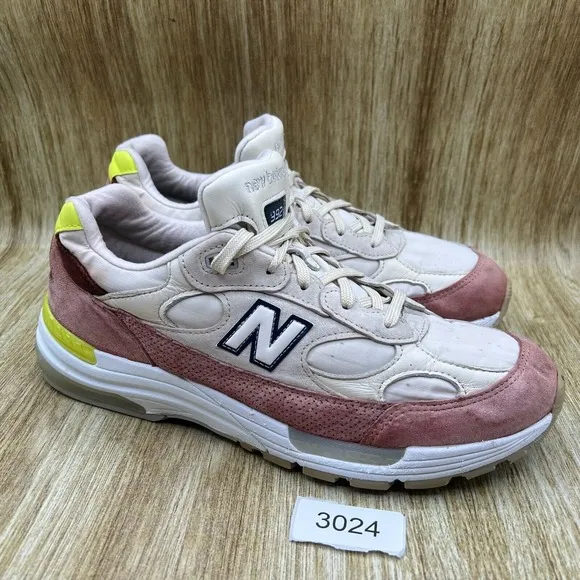 Men's 10.5 Womens 12 - New Balance 992 Off White Off Red Sneakers Shoes W992IWD