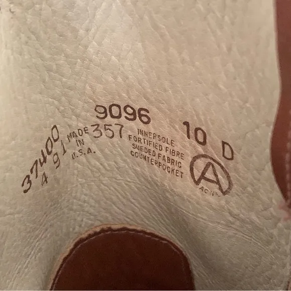 Men’s 10D ACME WELLINGTON Brown Leather Cowboy Boots 9096 Cushioned Insole EXC