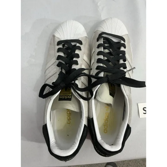 mens adidas Super Star Sneakers Snake Skin Chalk White NY Lace Up 11