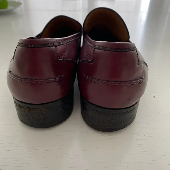 Men's Burgundy Leather Loafers