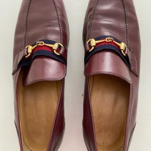 Men's Burgundy Leather Loafers