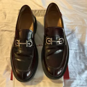 Men's Burgundy Patent Leather Loafers