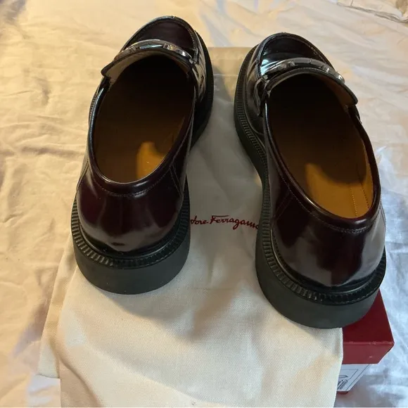 Men's Burgundy Patent Leather Loafers