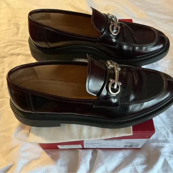 Men's Burgundy Patent Leather Loafers