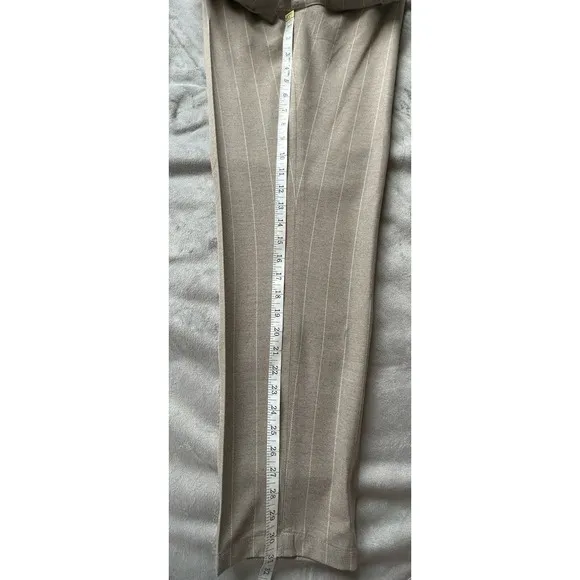 Mens Les Deux Como Reg Twill Pinstripe Suit Pants Tan/Ivory 32 x 31 Classic EUC