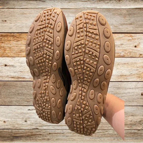 Men's Merrill Adventure Moc Brown Leather Slip-Ons w/ Fleece Lining Outdoorsy 10