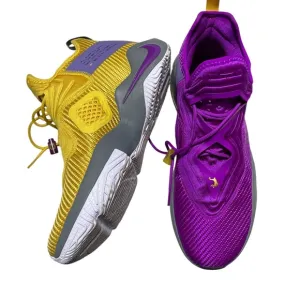 Mens Nike Lebron Soldier XIV 11.5 LA LAKERS Purple Solar Sneakers