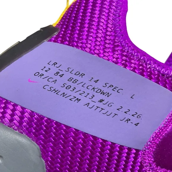 Mens Nike Lebron Soldier XIV 11.5 LA LAKERS Purple Solar Sneakers