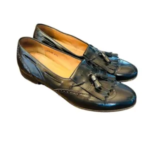 Men's SALVATORE FERRAGAMO 'Tassel' Black Leather Loafers Size US 12 C