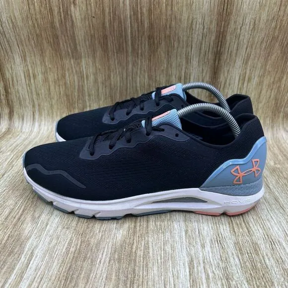 Men's Size 10.5 Women's 12 - Under Armour HOVR Sonic 6 Black Blue Sneakers Shoes