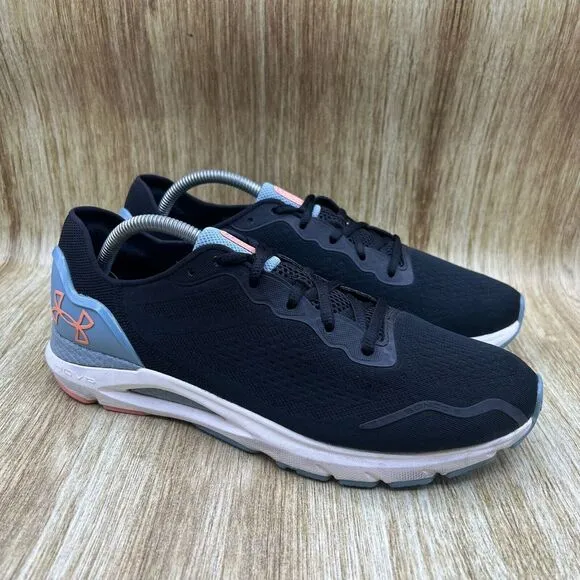 Men's Size 10.5 Women's 12 - Under Armour HOVR Sonic 6 Black Blue Sneakers Shoes