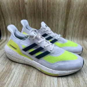Men's Size 13 - Adidas Ultraboost 21‎ Solar White Neon Sneakers Shoes FY0377