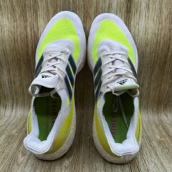 Men's Size 13 - Adidas Ultraboost 21‎ Solar White Neon Sneakers Shoes FY0377