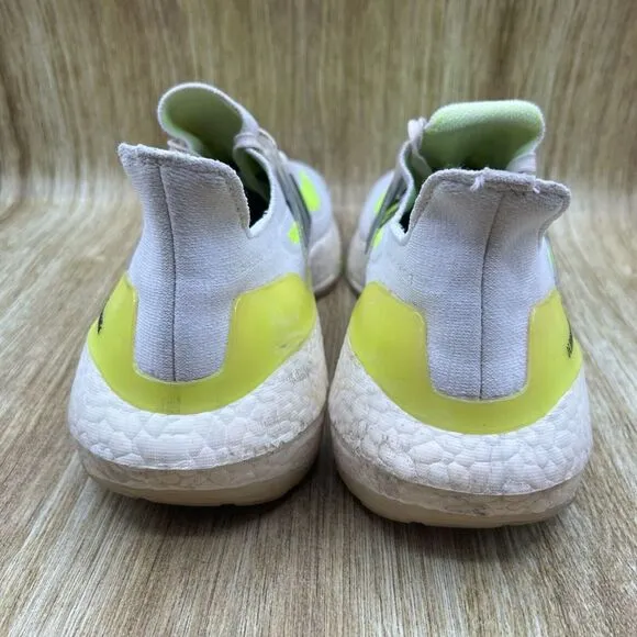 Men's Size 13 - Adidas Ultraboost 21‎ Solar White Neon Sneakers Shoes FY0377