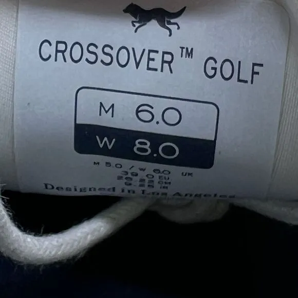 Men's Size 6‎ Women's 8 - Wolf and Shepherd Crossover Golf Shoes White Sneakers