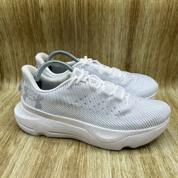 Men's Size 9.5 - Under Armour HOVR Infinite Pro White Halo Sneakers Shoes‎