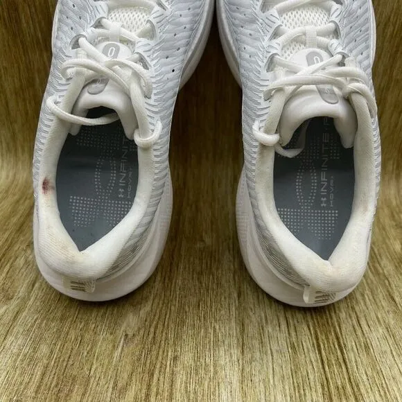 Men's Size 9.5 - Under Armour HOVR Infinite Pro White Halo Sneakers Shoes‎