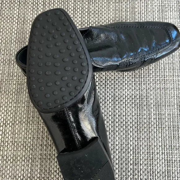 Men’s “TOD’S” Black Patent Leather Slip on Loafers