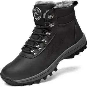 Men's Winter Snow Boots Hiking Boots, Black