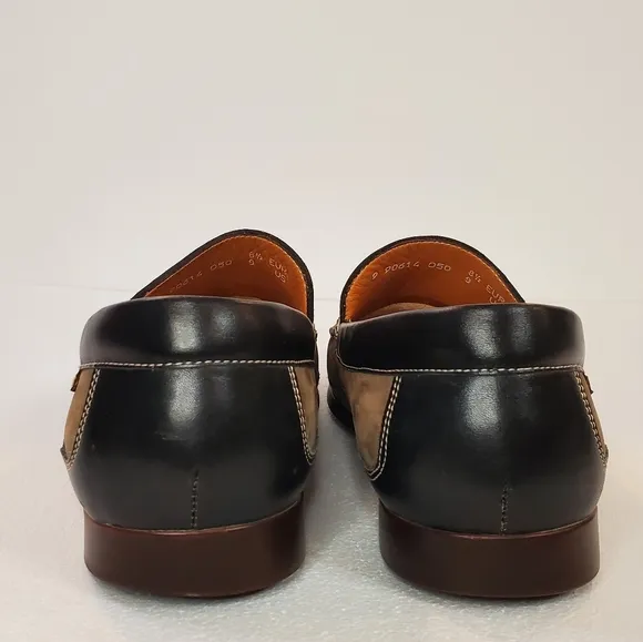 Mephisto Baduard Cool Air Slip-On Loafers Brown Black Leather Men's Size 9‎