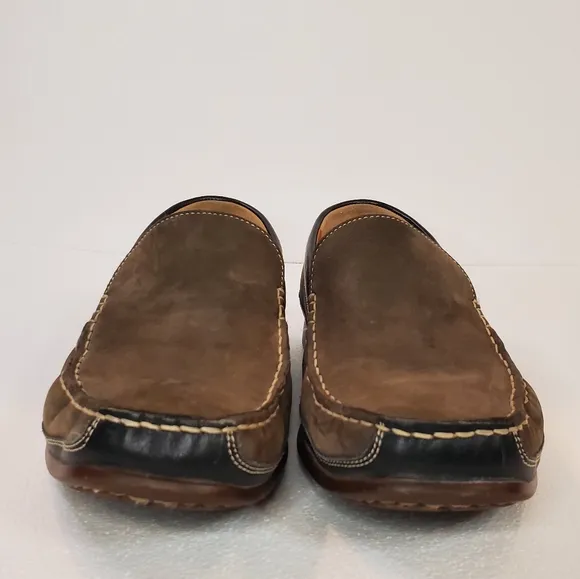 Mephisto Baduard Cool Air Slip-On Loafers Brown Black Leather Men's Size 9‎