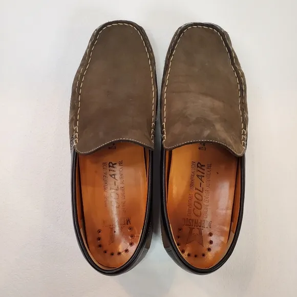 Mephisto Baduard Cool Air Slip-On Loafers Brown Black Leather Men's Size 9‎