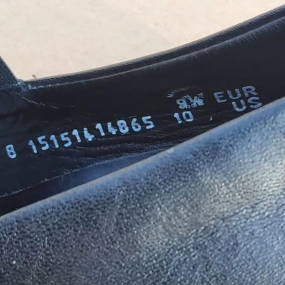 Mephisto Edlef Men's Cool Air Black Genuine Leather Slip On Loafers Size 10