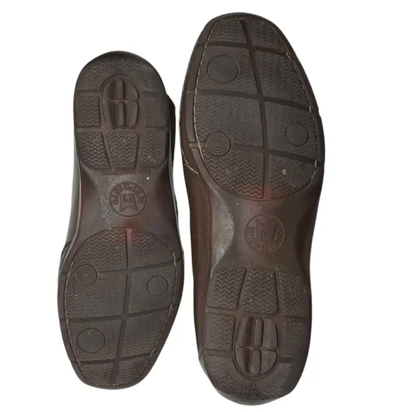 Mephisto Size 10 Cool Air Dark Brown Leather Slip On Loafers Driver