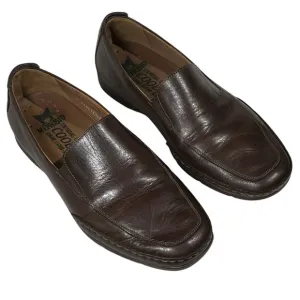Mephisto Size 10 Cool Air Dark Brown Leather Slip On Loafers Driver