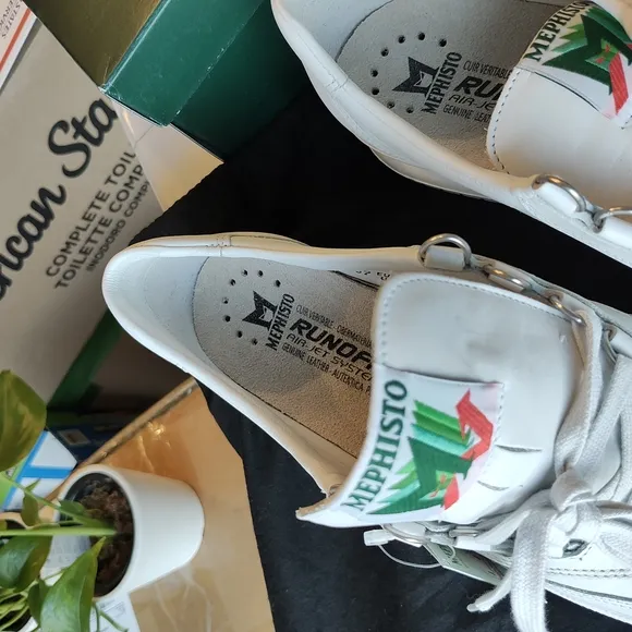 Mephisto White Sneakers Minimalist Design Versatile Wear