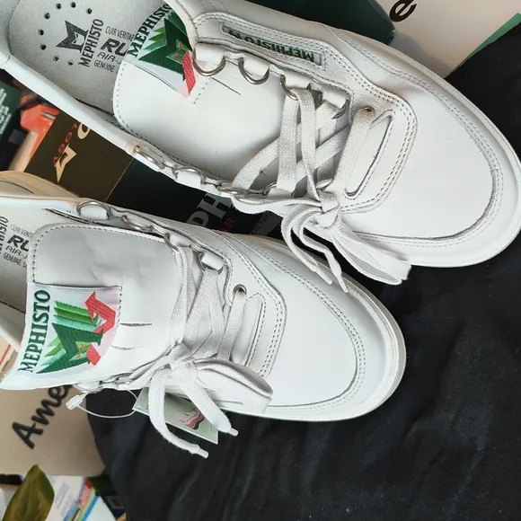 Mephisto White Sneakers Minimalist Design Versatile Wear