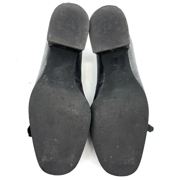 Mephisto Women's metallic gray heeled loafers (7)
