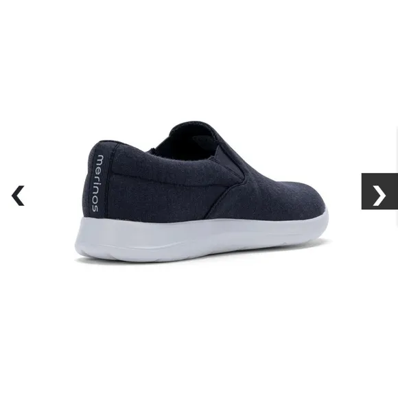 Merinos Slip On Sneakers in Black Size 7 Made From Fine Australian Merino Wool