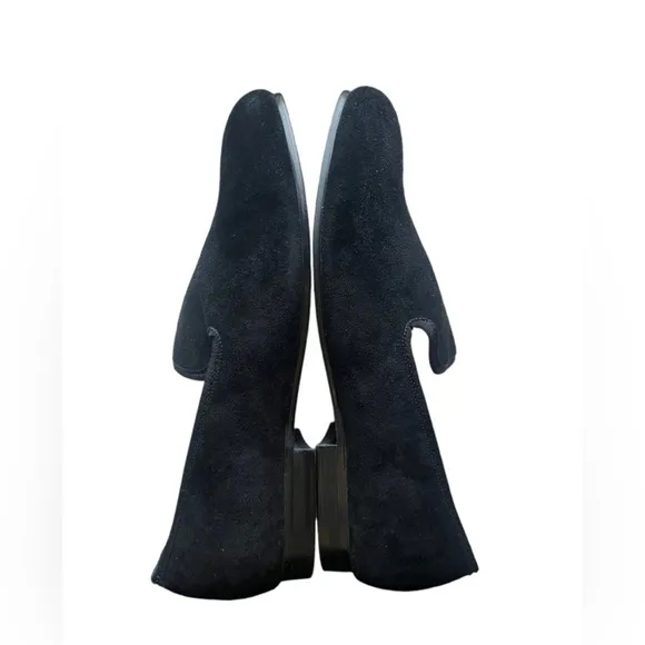 Merlutti Plain black Suede Leather Loafers size 11.