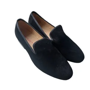 Merlutti Plain black Suede Leather Loafers size 11.