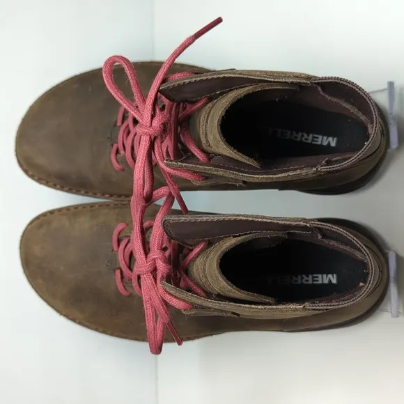 Merrell Andover mid lace waterproof hiking boots womans size 7 EU 37.5