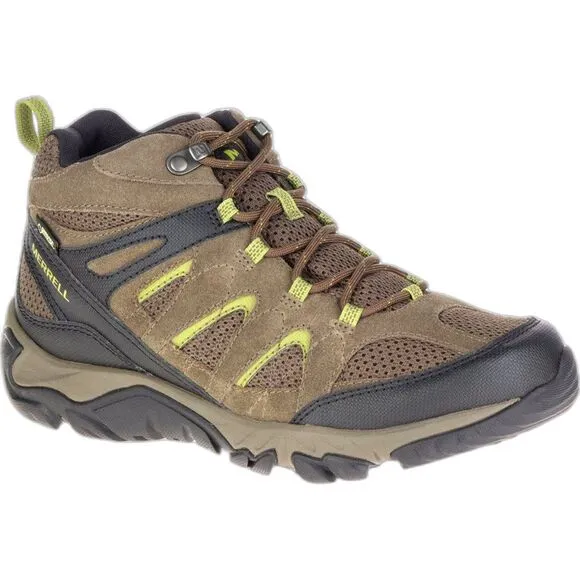 Merrell Boots Outmost MID GTX Hiking Men 10 43 Brown Lace Up Ankle Shoes