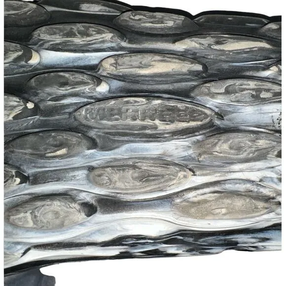 Merrell Hydro Moc black and gray tie-dye foam sandals