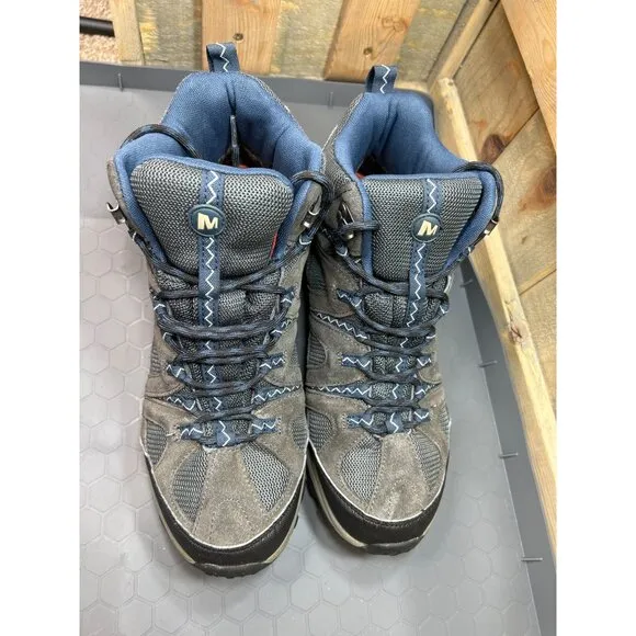 Merrell Mens Hiking Boots Castle Rock/Dark Denim Size 9.5M