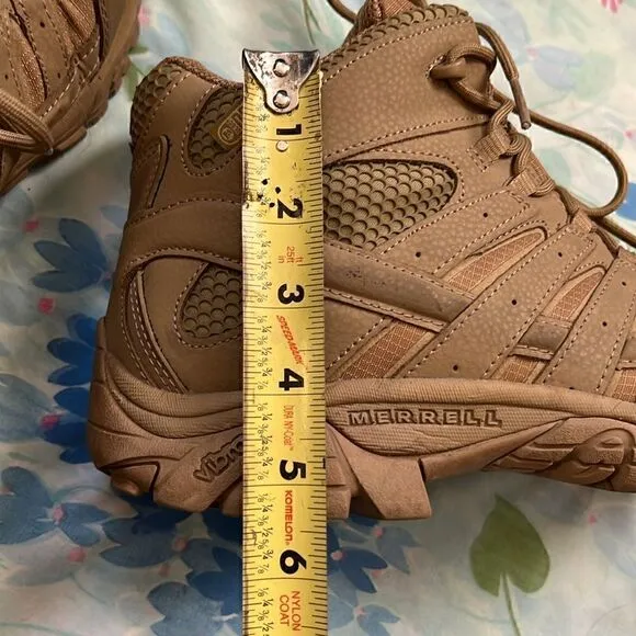 Merrell Men's Moab 2 Mid Tactical Boots Sand/Tan Hiking Camping Size 9.5
