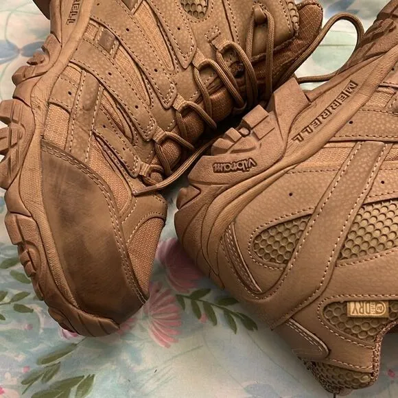 Merrell Men's Moab 2 Mid Tactical Boots Sand/Tan Hiking Camping Size 9.5