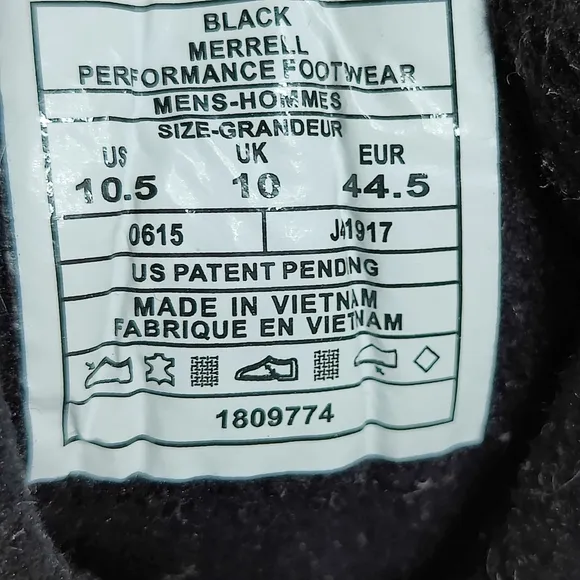 Merrell Moab Polar Waterproof Ice Grip Ankle Hiking Black Boots Men's Size 10.5
